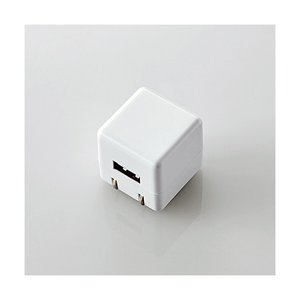 エレコム キューブ型AC充電器(DAP用・長寿命・1A) ホワイト AVS-ACUAN007WH-イメージ1