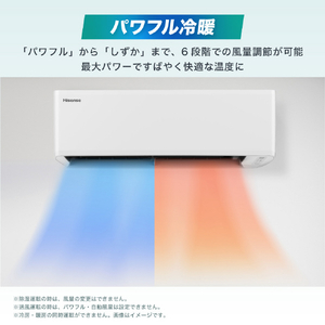 ハイセンス 「標準工事込み」 8畳向け 冷暖房インバーターエアコン Sシリーズ ホワイト HA-S25F-WS-イメージ9