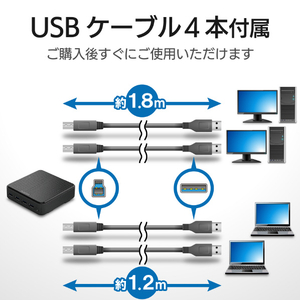 エレコム USB3．0対応切替機(PC4台) U3SW-T4-イメージ6