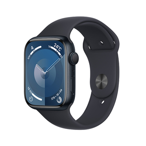 Apple Apple Watch Series 9(GPSモデル)- 45mm ミッドナイトアルミニウムケースとミッドナイトスポーツバンド - M/L MR9A3J/A-イメージ1