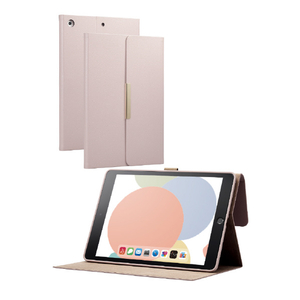 エレコム iPad (第9/8/7世代)用フラップケース ソフトレザー &me フリーアングル スリープ対応 ミラー付 アッシュピンク TB-A19RWVJM2PN-イメージ8