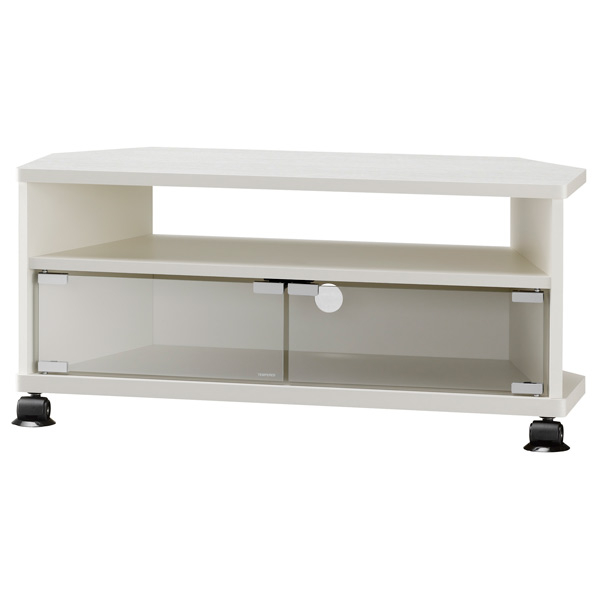 エディオンネットショップ 朝日木材 Askad740w 32v推奨 コーナーテレビ台 ホワイト