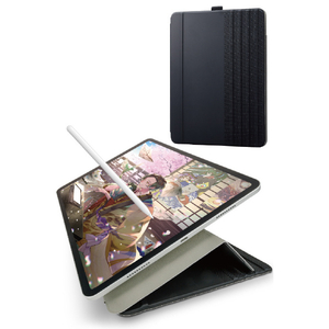 エレコム iPad Pro 12．9インチ(第6/5世代)用フラップケース ソフトレザー ドローイングアングル 多段階 スリープ対応 ブラック TB-A23PLWVDBK-イメージ8