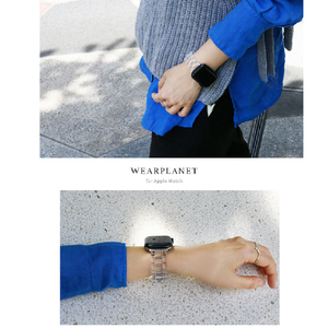 WEARPLANET Apple Watch 45mm用保護ケース付きクリアチェーンバンド クリア WP23102AW-イメージ18
