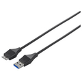BUFFALO USB3．0スリムケーブル(A to microB・1m) ブラック BSUAMBSU310BK
