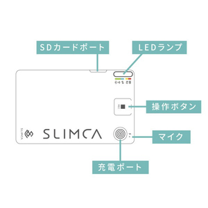 Slimca カード型極薄サイズ ボイスレコーダー ブラック SLIMCA-V1-BK-イメージ7