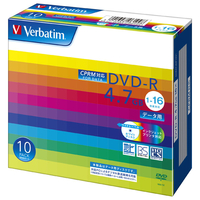 Verbatim データ用DVD-R 4．7GB 1-16倍速 CPRM対応 10枚入り DHR47JDP10V1