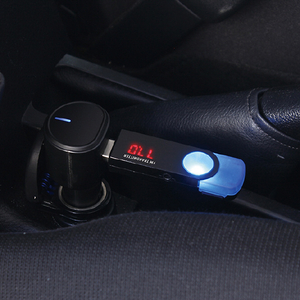 槌屋ヤック Bluetooth FMトランスミッター USB DIRECT ブラック/ブルー TP-228-イメージ3