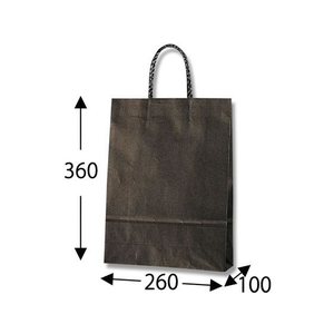 シモジマ 紙袋 スムースバッグ S-100 黒無地 25枚 FCN4550-003155601-イメージ2