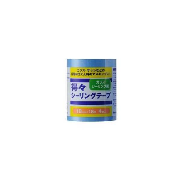 エディオンネットショップ ハンディ クラウン 2594060018 得々ガラスシーリングテープ 4巻入 18mm 18m