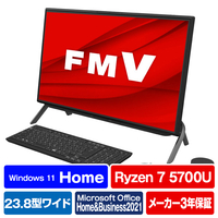 富士通 一体型デスクトップパソコン KuaL ESPRIMO ブラック FMVF70F3BG