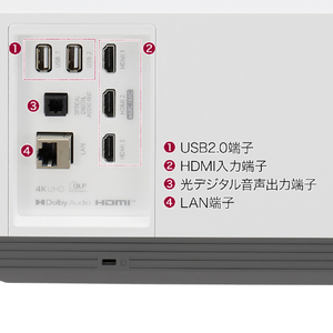 LGエレクトロニクス 超短焦点 レーザー4Kプロジェクター ホワイト HU715QW-イメージ8