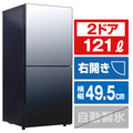 ツインバード 【右開き】121L 2ドア冷蔵庫 ブラック HR-GJ12B