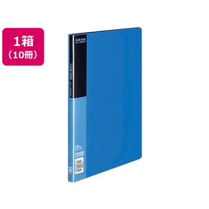 コクヨ クリヤーブック〈ベーシック〉固定式 A4 20ポケット 青 10冊 1箱(10冊) F836092-ﾗ-B20B-イメージ1