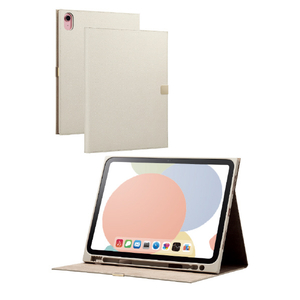 エレコム iPad 第10世代用フラップケース ソフトレザー &me フリーアングル スリープ対応 グレージュ TB-A23RWVJMGB-イメージ8