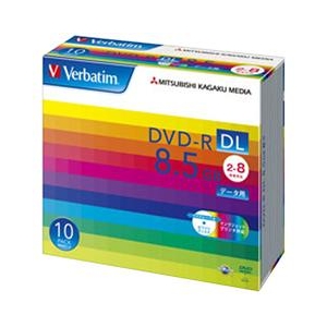 Verbatim データ用DVD-R DL 8．5GB 2-8倍速 インクジェットプリンタ対応 10枚入り DHR85HP10V1-イメージ1
