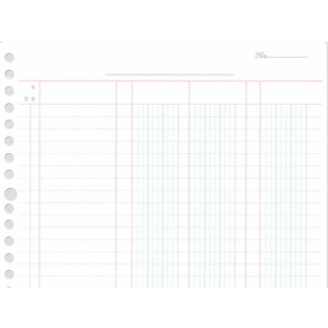 コクヨ バインダー帳簿用 三色刷 応用帳 B5 F804018-ﾘ-107-イメージ2