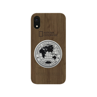 National Geographic iPhone XR用ケース Metal-Deco Wood Case ウォルナット NG14129I61