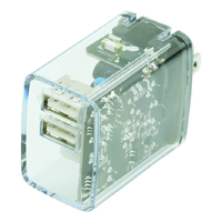 インプリンク USB2ポート 同時充電対応Smart IC付きクリアAC充電器 2．4A Melia クリア IMAC2UA24CL
