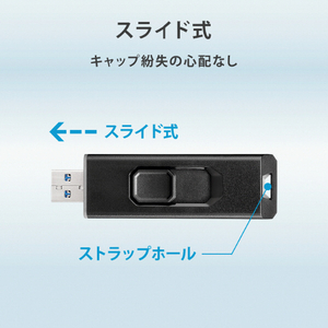 I・Oデータ スティック型SSD(2TB) グレー×ブラック SSPS-US2GR-イメージ5