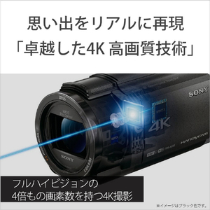 SONY 64GB内蔵メモリー デジタル4Kビデオカメラレコーダー ブラック FDR-AX45A B-イメージ3