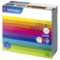 Verbatim データ用CD-R 700MB 48倍速 インクジェットプリンタ対応 10枚入り SR80SP10V1