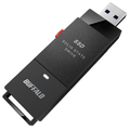 BUFFALO PC対応 USB3．2(Gen2) TV録画 スティック型外付けSSD TypeC付属(1TB) ブラック SSDSCT10U3BA