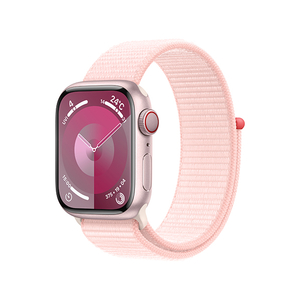 Apple Apple Watch Series 9(GPS + Cellularモデル)- 41mm ピンクアルミニウムケースとライトピンクスポーツループ MRJ13J/A-イメージ1