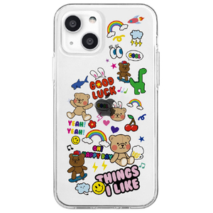 Dparks iPhone 13用ソフトクリアケース THINGS I LIKE DS21145I13-イメージ1