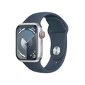 Apple Apple Watch Series 9(GPS + Cellularモデル)- 41mm シルバーアルミニウムケースとストームブルースポーツバンド - S/M MRHV3J/A