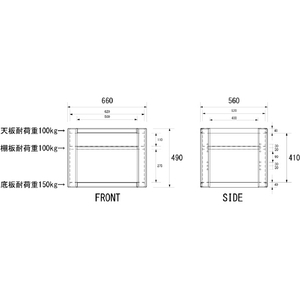 朝日木材 オーディオラック Solid-DX Series ブラウン SD-DX2066-イメージ3