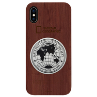 National Geographic iPhone XS Max用ケース Metal-Deco Wood Case ローズウッド NG14149I65