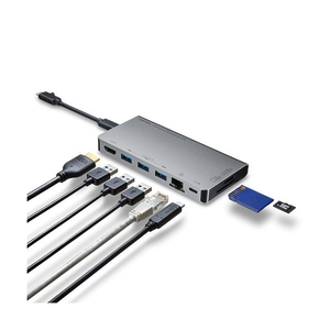 サンワサプライ USB Type-C ドッキングハブ(HDMI・LANポート・カードリーダー搭載) USB-3TCH14S2-イメージ2