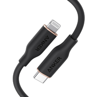Anker PowerLine III Flow USB-C&ライトニング ケーブル(0.9m) ブラック A8662N12