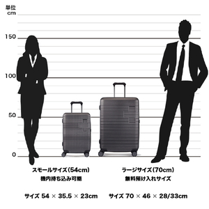 SWISS MILITARY スーツケース 54cm (40L) COLORIS(コロリス) カーボングレー SM-HB920GRAY-イメージ6