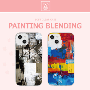 Dparks iPhone 13用ソフトケース Painting Blending POP DS21154I13-イメージ2