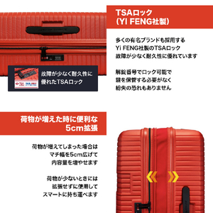SWISS MILITARY スーツケース 70cm (83L) COLORIS(コロリス) カーボングレー SM-HB926GRAY-イメージ4
