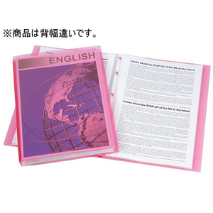 キングジム クリアーファイル サイドイン ヒクタス(透明)A4 40ポケット 赤 F025248-7187TWｱｶ-イメージ3