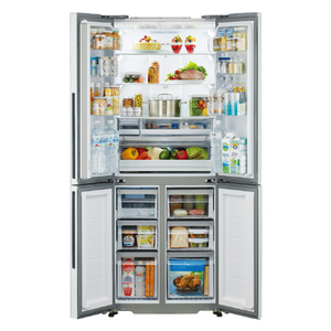 AQUA 420L 4ドア冷蔵庫 TZシリーズ サテンシルバー AQR-TZ42P(S)-イメージ3