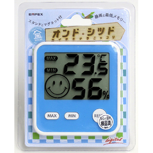 エンペックス おうちルーム デジタルMini温度・湿度計 アクアブルー TD8416-イメージ2