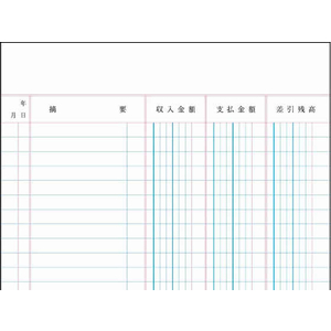コクヨ ノート式帳簿 三色刷 金銭出納帳(科目なし) F804051-ﾁ-51-イメージ2