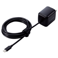 エレコム SB Power Delivery 45W AC充電器(USB Type-Cケーブル一体型) ブラック ACDC-PD8345BK