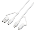 エレコム 4in1 USBケーブル(1．0m) ホワイト MPA-AMBCC10WH