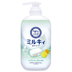 牛乳石鹸 ミルキィボディソープ シトラスせっけんの香り ポンプ付500ML ﾐﾙｷｲBSｼﾄﾗｽｾﾂｹﾝP 500ML-イメージ1