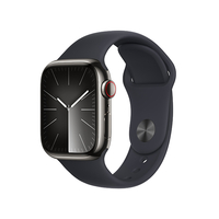 Apple Apple Watch Series 9(GPS + Cellularモデル)- 41mm グラファイトステンレススチールケースとミッドナイトスポーツバンド - M/L MRJ93J/A