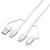エレコム 4in1 USBケーブル(2．0m) ホワイト MPA-AMBCC20WH-イメージ1