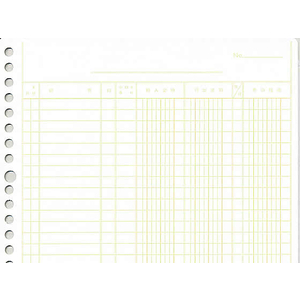 コクヨ バインダー帳簿用ルーズリーフ 一色刷 銀行勘定帳 F804059-ﾘ-308-イメージ2