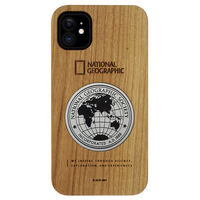 National Geographic iPhone 11用ケース Metal-Deco Wood Case チェリーウッド NG17172I61R
