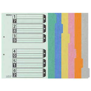 コクヨ カラー仕切カード(ガバット・背幅伸縮ファイル用)A4 6山10組 F049523-ｼｷ-260-イメージ2