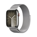 Apple Apple Watch Series 9(GPS + Cellularモデル)- 45mm シルバーステンレススチールケースとシルバーミラネーゼループ MRMQ3J/A